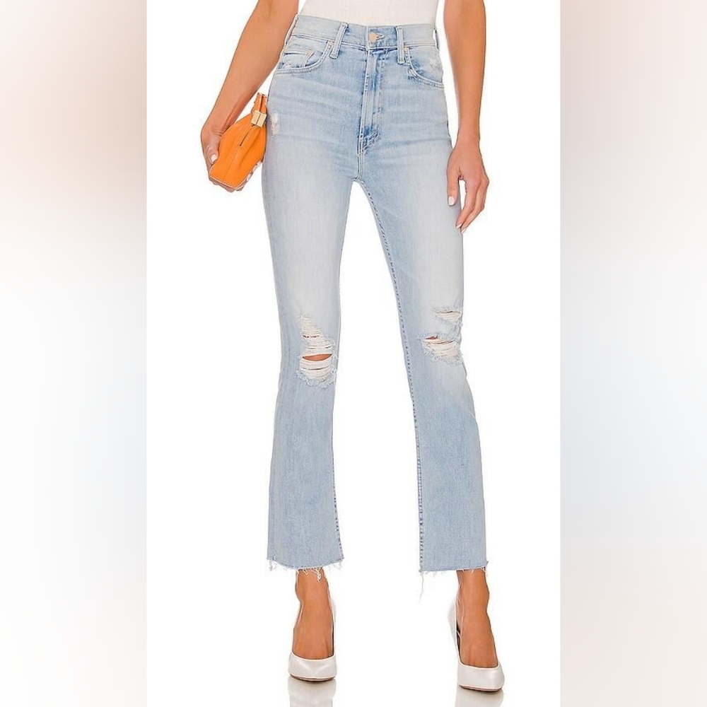 MOTHER HIGH WAISTED RIDER ANKLE FRAY